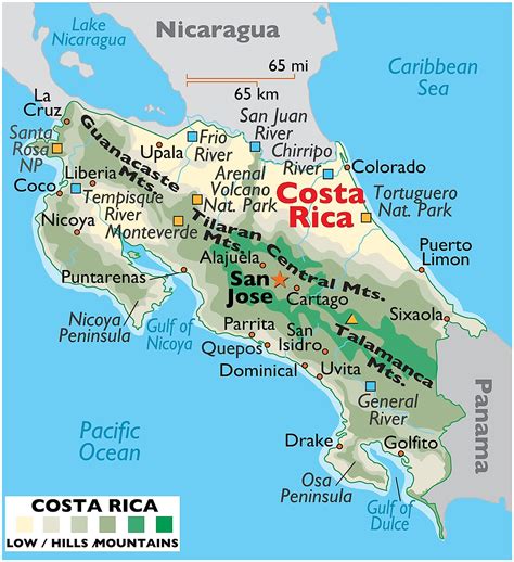 costa rica area map